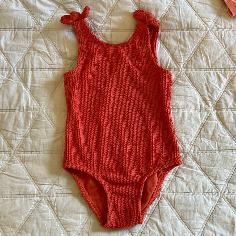 Cat & Jack girls red swimsuit